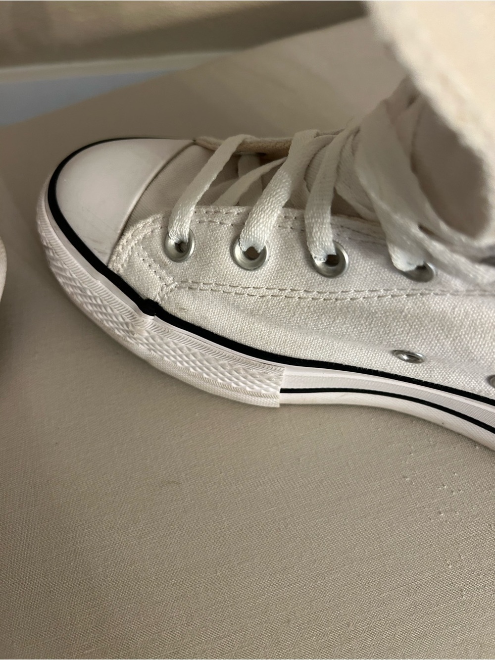 Converse White High Top Chuck Taylor All Star Sneakers - Picture 7 of 11
